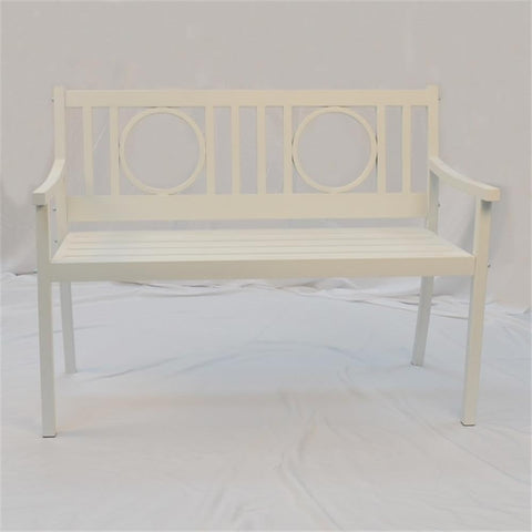 Carolina Classic Gramercy Outdoor Metal Bench in White