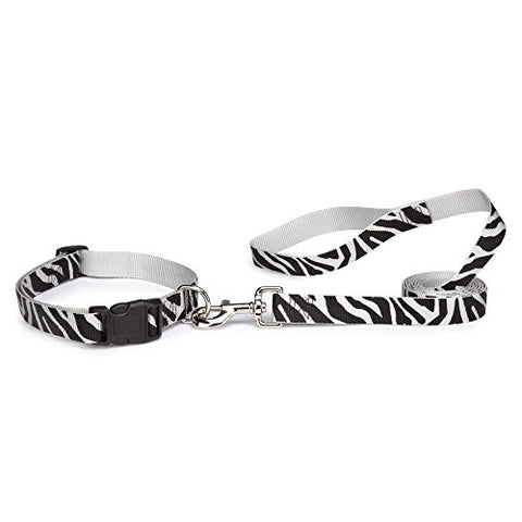 East Side Collection Animal Print Dog Leash, 6-Feet x 1-Inch Lead, Zebra
