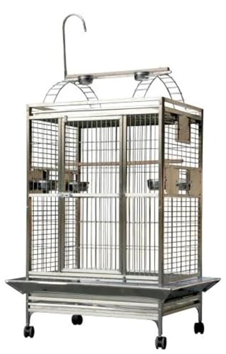 A&E Cage Co. Play Top Cage, 36"x28", Stainless Steel, 38 Inch