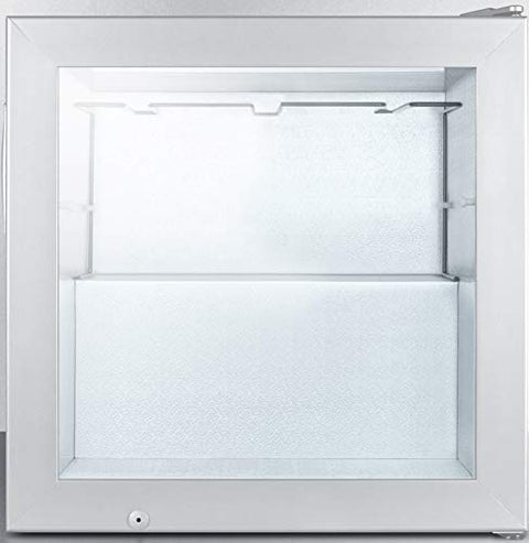 Summit 22" Full Size Beverage Cooler Refrigerator with Reversible Glass Door | Commercial Display Fridge for Wine Soda | 9.0 Cu Ft, (5) Adjustable Shelves, 21.25"W x 22.5"D x 48"H, White, 115V, NSF