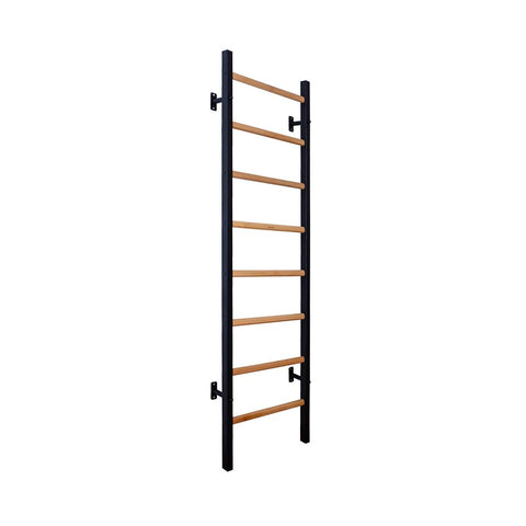 BenchK 200B Wallbars, Stall Bars, Swedish Ladder, Gymnastic Ladder with Steel Frame and 8 Solid Beech Oval Rungs for Physiotherapy, Rehabilitation Practices, Sports Rehabilitation, Stretching Routine