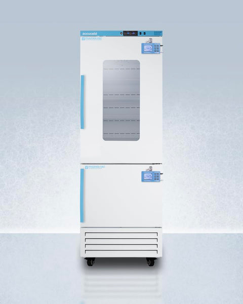 ACCUCOLD 15.54 cu.ft. Medical Refrigerator/Freezer Combination unit, 28” Wide, Vaccine Refrigerator/Freezer, Glass Door - ARFG18PVDL2B Digital Data Logger (DDL) Included