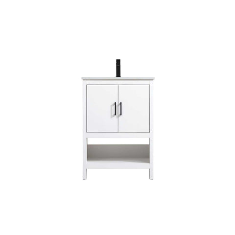 ELEGANT Kitchen and Bath Ira 24 inch Single Bathroom Vanity in White