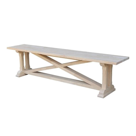 IC INTERNATIONAL CONCEPTS Alexa Bench Unfinished