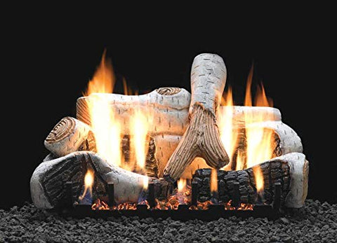 Empire Ceramic Fiber Birch Gas Logs, 4-Piece, 24-Inch (LS24B2)
