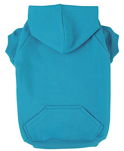 Zack & Zoey Basic Hoodie for Dogs, 16" Medium, Bluebird