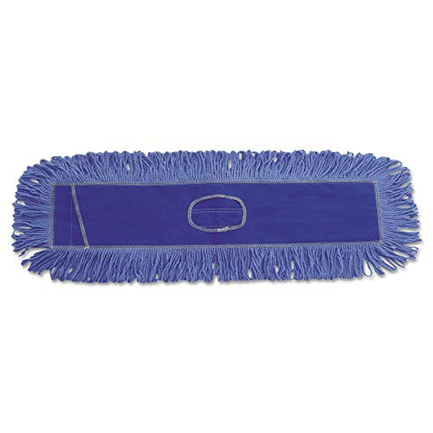 Dust Mop Head Cotton/synthetic Blend 36 X 5 Looped-End Blue