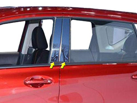 QAA is Compatible with 2014-2019 Nissan Versa Note 4 Piece Stainless Pillar Post Trim PP14565