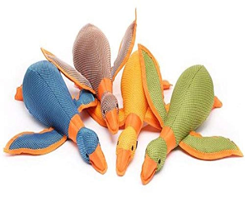 Multipet Dazzler Ducks Durable Plush Dog Toy, Colors May Vary