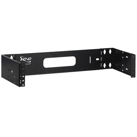 ICC Wall Mount Bracket, 2 RMS, 6? Depth, EZ®?Fold Hinged Arms, 20 lbs Capacity, 19? Rack Compatible, Steel, Black