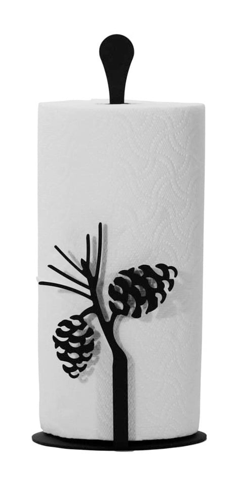 Village Wrought Iron Counter Top Pinecone Paper Towel Holder