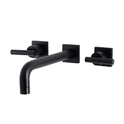 Kingston Brass KS6020CML Manhattan Wall Mount Tub Faucet, Matte Black