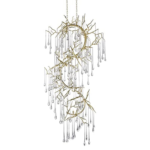 CWI Lighting Modern Statement 26" Gold Chandelier for Dining Room Living Room Kitchen Foyer Bedroom Entryway, 12-Light with G9 Bulb Base