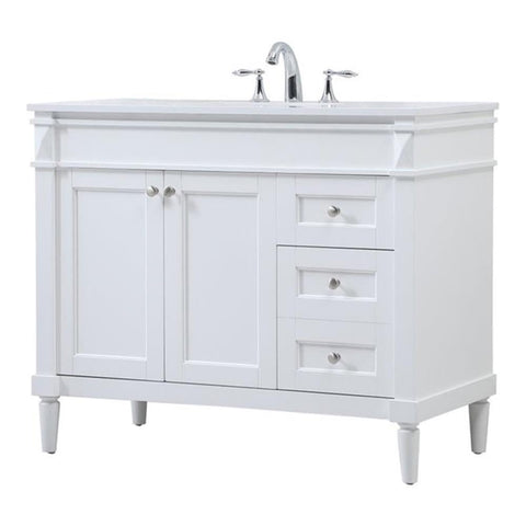 42 in. Bennett Single Bathroom Vanity, White