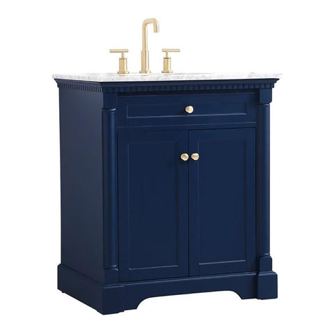 Elegant Decor Indoor Modern Under Sink Bathroom Fixtures Storage Organizer Cabinet 36 inch Single Bathroom Vanity - Teak with backsplash
