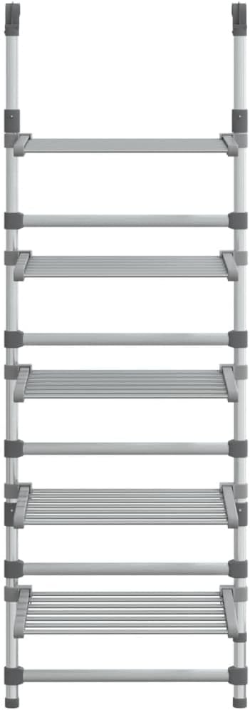 vidaXL Drying Rack, Wall Mounted 5-Tier Hanging Clothes Drying Rack, Folding Clothes Hanger Rack, Hanging Laundry Drying Rack, Aluminum