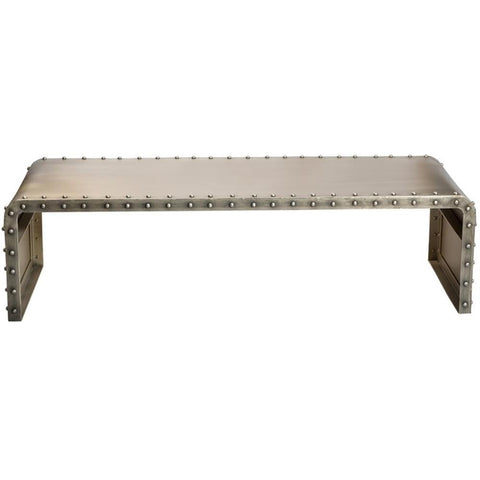 Moti Sheridan Cast Iron Cocktail Table in Gold Featuring Studded Detailing