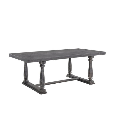 Acme Bernard Dining Table in Weathered Gray Oak