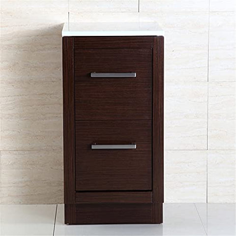 Bellaterra Home 500400S Bathroom Side Cabinet in Wenge with Marble Top