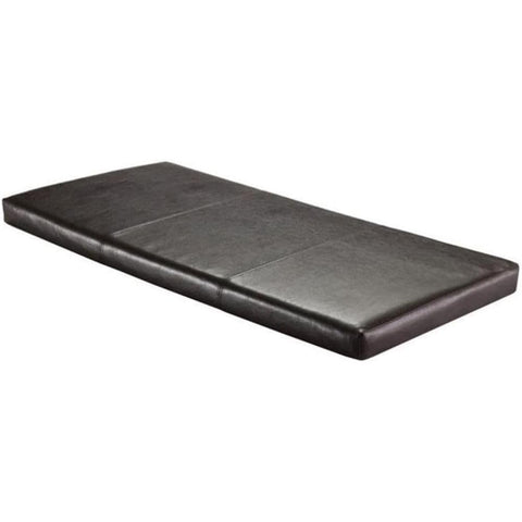 Oakestry Paige Bench Cushion Espresso Finish Soft PU Faux Leather Cover with Foam Filling for Optimal Comfort and Support Designed to Accommodate Two Sitters Ideal for Enhancing Bench Seating