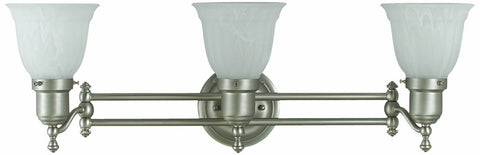 Cal Lighting LA-193-S/BRS Three Light Bathroom from Hotel Collection 29.00 inches