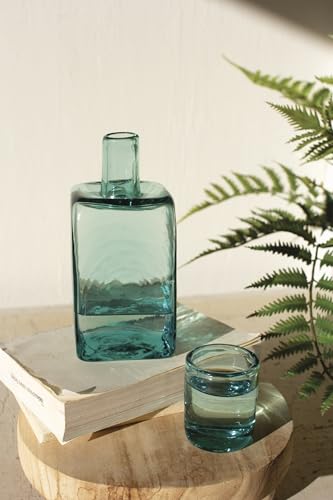 BEDSIDE WATER CARAFE AND DRINKING GLASS