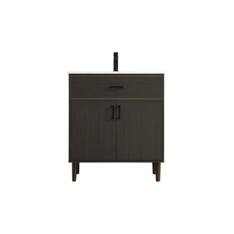 Elegant Kitchen and Bath Chandler 30" Single Bathroom Vanity in Mocha Brown