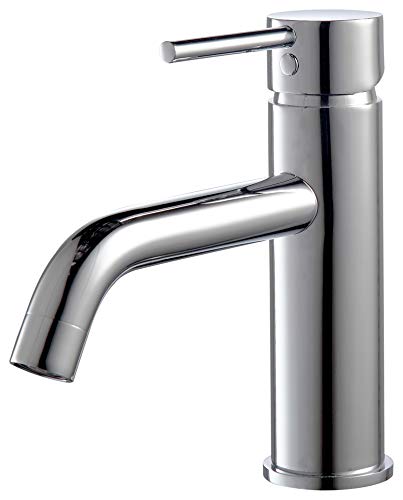 Aqua Rondo Single Hole Mount Bathroom Vanity Faucet - Chrome