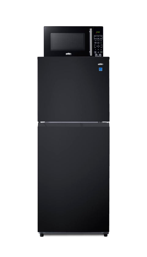 Summit Appliance MRF1087BALHD Microwave/Refrigerator-Freezer 10.1 cu.ft Combination with Allocator Jet Black (LHD Black)