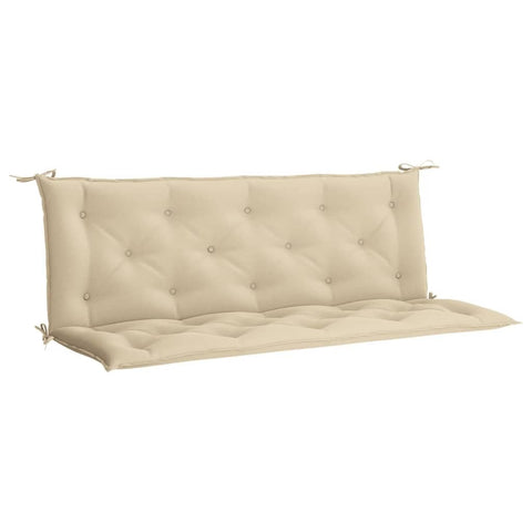 vidaXL Durable Garden Bench Cushions 2pcs â€“ Waterproof, Dirt and Wrinkle-Resistant Outdoor Seating Solution with Hollow Fiber Filling - Lightweight Oxford Fabric in Beige.