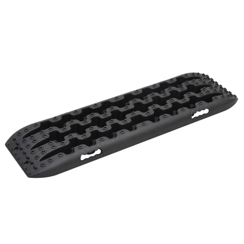 vidaXL Traction Boards for Vehicle Recovery - 2 pcs, Made of Durable Reinforced Nylon, Black, 41.7"x12"x2.8", Withstand up to 10 tons, Optimized Teeth Design for Tire Grip, Portable with Handles,