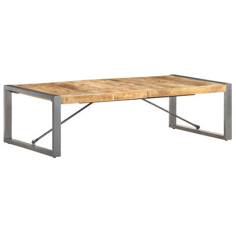 vidaXL Rough Mango Wood Coffee Table Home Indoor Living Room Handmade Industrial Design Wooden Side Couch Tea Accent Table Furniture 55.1"x27.6"