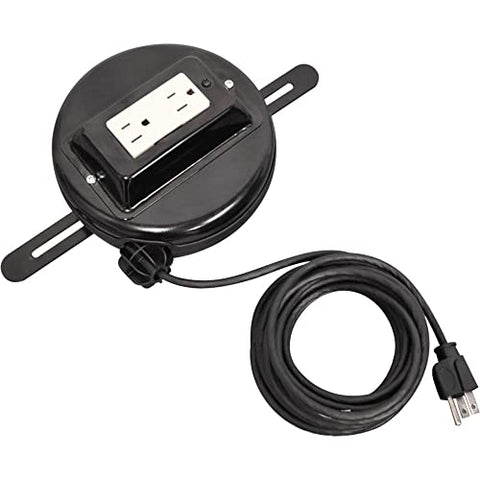 LUXOR RE20 20' Retractable Power Cord - Two-Outlet