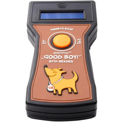 Pet's Choice Good Boy Microchip Scanner for Dogs & Cats - RFID Tracker Reads ISO FDX-B, FECAVA & AVID Microchips - Portable, USB Compatible, Battery Operated Pet ID Reader for Home, Vets & Travel