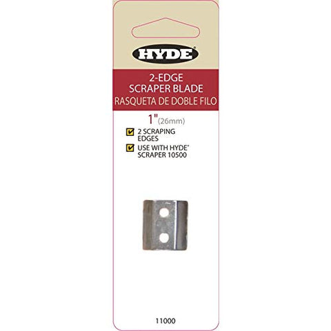Hyde Black & Silver 1 in. W High Carbon Steel Double Edge Scraper Blade