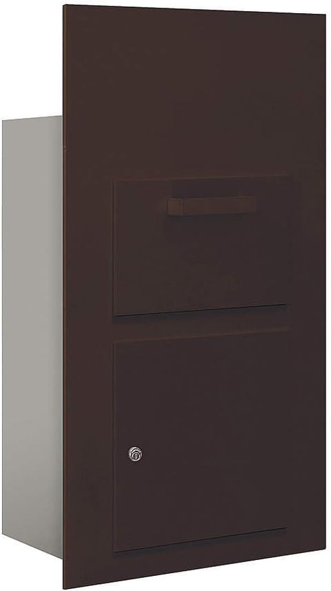 Salsbury Industries 3600C6-ZFU Collection Unit for 6 Door High 4B-Plus Units Front Loading USPS Access Mailbox, Bronze
