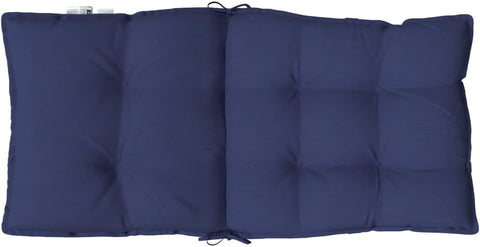 vidaXL 6 Pcs Lowback Chair Cushions Blue Oxford Fabric - 39.4"x19.7"x2.8" Cushions for Garden Patio Office Use - Non-Slip Design