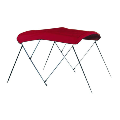 Carver Industries A(8SQ) 4893UB-07 8'L 4-Bow SQ Tube Pontoon Bimini Top Kit - 48" H, Fits 96"-102" W, Jockey Red