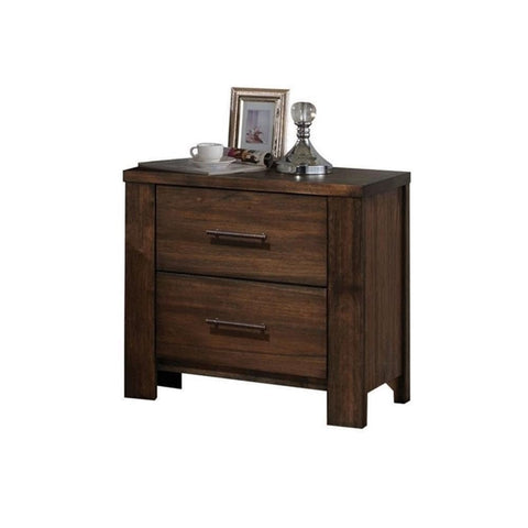 Acme Furniture Merrilee 2 Drawer Nightstand in Oak