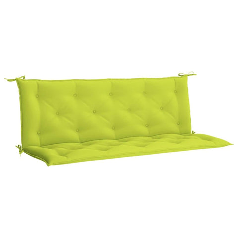 vidaXL Garden Bench Cushions 2pcs in Bright Green - Comfortable Outdoor/Indoor Seating Pad with Water-Resistant Oxford Fabric and Soft Hollow Fiber Filling - 59.1"x19.7"x2.8"