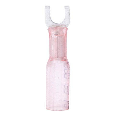 Ancor 313299 Marine Grade Electrical Nylon Insulated Adhesive Lined Heat Shrink Flanged Spade Terminals (22 to 18-Gauge, Size 8 Screw, 100-Pack)