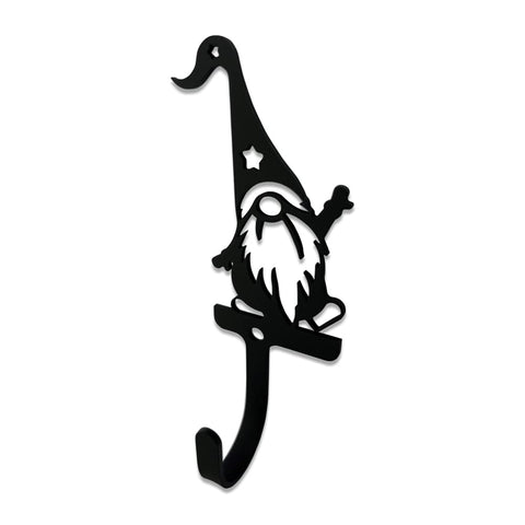 Village Wrought Iron Magical Garden Gnome Wall Hook Decorative Small