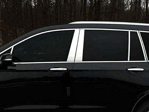 QAA is Compatible with 2020-2025 Cadillac XT6 14 Piece Stainless Pillar Post Trim PP60215