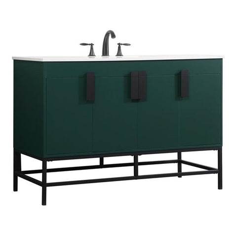 33.5 x 22 x 48 in. Single Bathroom Vanity, Green