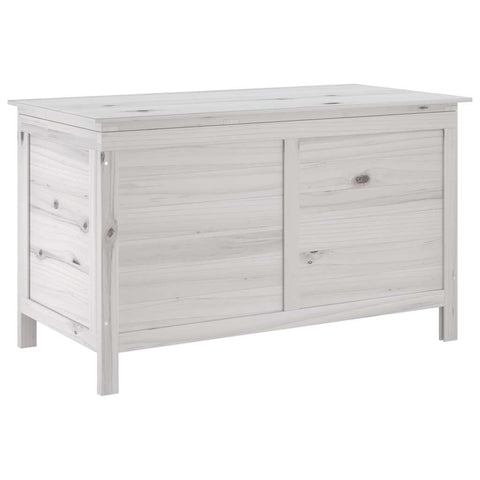 vidaXL Garden Storage Box White Solid Fir Wood 39 x 19.5 x 23 in