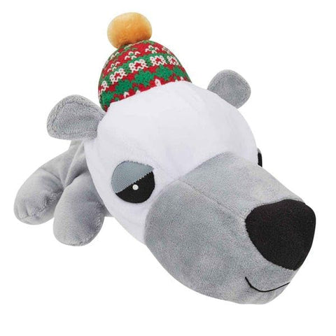 PetEdge ZD8170 70 Diggers Fathead Holiday Polar Bear Dog Toys