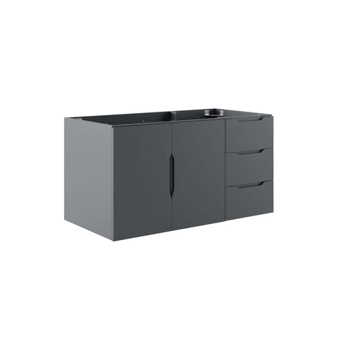 Modway Vitality 35.5" MDF and Particleboard Bathroom Vanity Cabinet in Gray