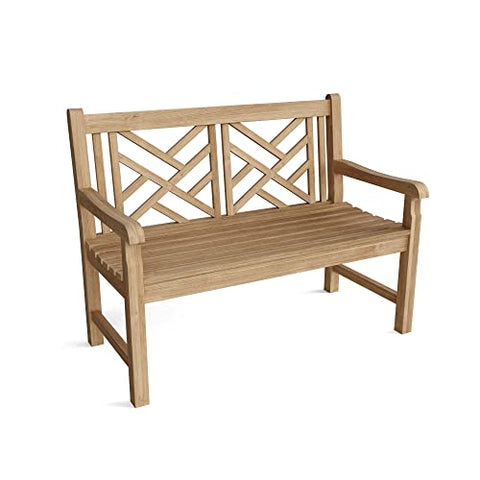 Anderson Teak BH-122 Vilano 3-Seater Bench, Golden Honey Teak