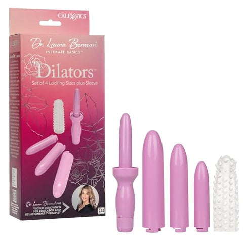CalExotics Dr. Laura Berman Dilator Set, 4 Locking Sizes Plus Sleeve