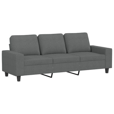 vidaXL 3-Seater Sofa in Dark Gray - 70.9" Wide, Upholstered in Polyester Fabric, Modern Style for Living Room, Lounge, Office